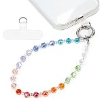 Rainbow Phone Wrist Strap, Phone Charm, Cellphone Chain Wristlet