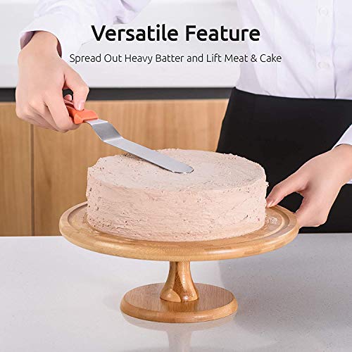 U-Taste 18/0 Stainless Steel Icing Spatula With Pp Plastic Handle, And 600ºf Heat Resistant 13 Inch Large Non-Stick Silicone Soup Ladle (Orange) #TOP7