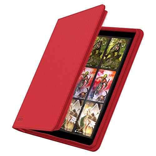 Ultimate Guard Quad Row Zipfolio Xenoskin Card Sleeves, Red #TOP1