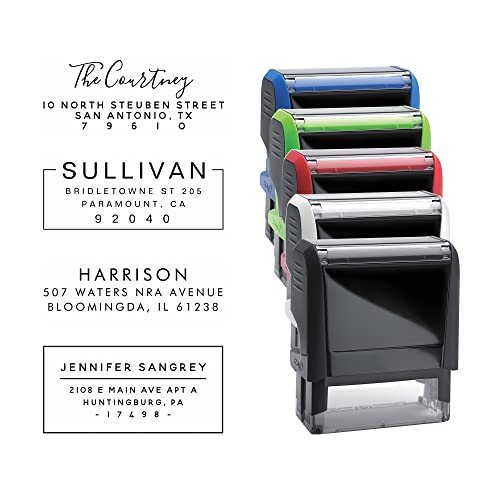 Custom Address Stamp with Classic Designs & Ink Colors