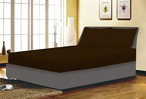 XXR Full Fitted Sheet Bed Sheets 100% Poly Cotton Single Double King Super King Size (Royal Blue, Pillow Case)