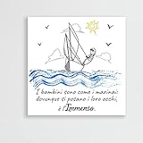 Quadro moderno per camerette dei bambini con frase stampato su tela, decorazione moderna di Arredi Murali, wall decor