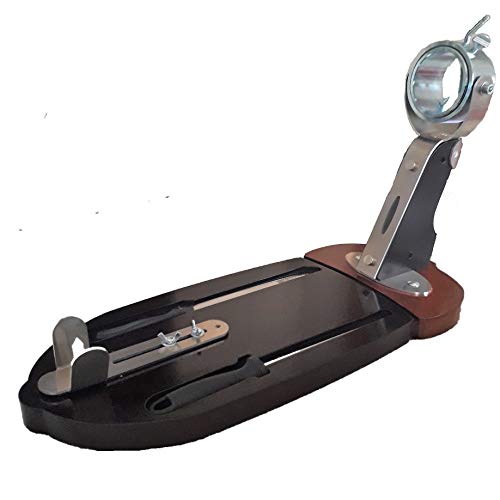 BlendNature Porte-jambon professionnel en bois certifié FSC 360 degrés + Couteau de coupe et aiguiseur intégré à la base pour un accès facile