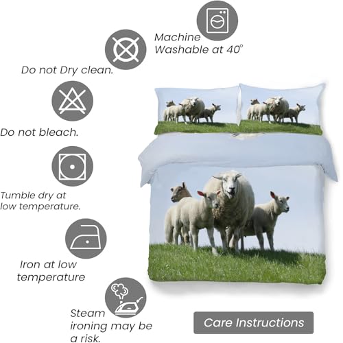 Housse de couette 90x190 mianyang en microfibre douce motif prairie - 7