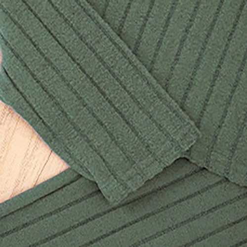 Kids Girls Clothes Outfits 2025 Tracksuit Solid Knit Ribbed Long Sleeve Crop Top and Flare Pants 2 Piece Sweatsuits4