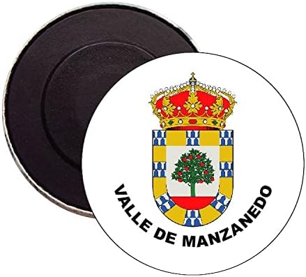 ROUND MAGNET. HERALDIC SHIELD MANZANEDO VALLEY BURGOS