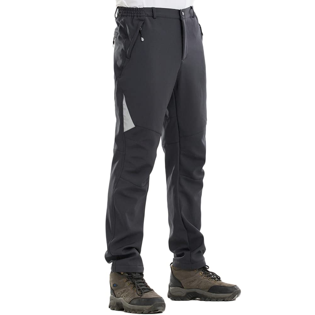 Pantaloni da Trekking da Uomo/Donna in Pile da Esterno Pantaloni Invernali da Arrampicata da Sci Caldi Antivento Pantaloni da Escursionismo Asciugatura Rapida Traspiranti
