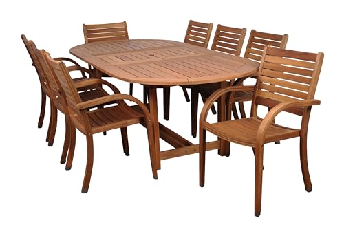Amazonia Arizona 9 Piece Oval Outdoor Dining Set |...