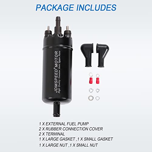 Jdmspeed New Universal Inline High Pressure Fuel Pump 12V Gasoline Fuel Injection Pump Replacement 0580464070 0580453911 0580463017 0580464023 #TOP1