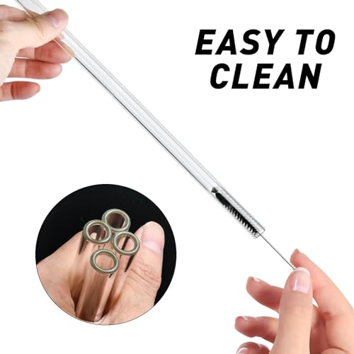 Borosilicate Glass Tubing, 20 Pieces 12x0.5in 12mm OD 8mm ID 2mm Wall, Clear, Art DIY, 12In Glass Tube for Lab, Science, Education, Chemical Handling