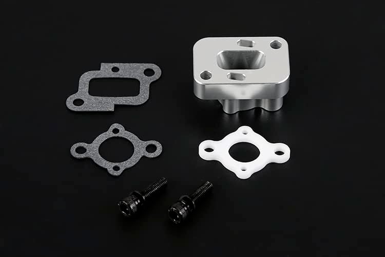 FLMLF 32CC 36CC 45CC Alloy CNC Intake Manifold Kit Silver for 1/5 HPI RV KM Baja LOSI FG GOPED RC CAR Parts