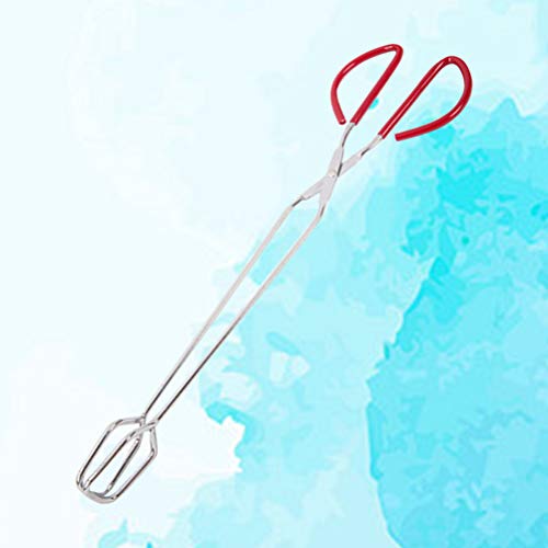 Hemoton Pinças de Churrasco Pinças de Carvão para Churrasco Pinças de Borracha Com Alça de Metal par