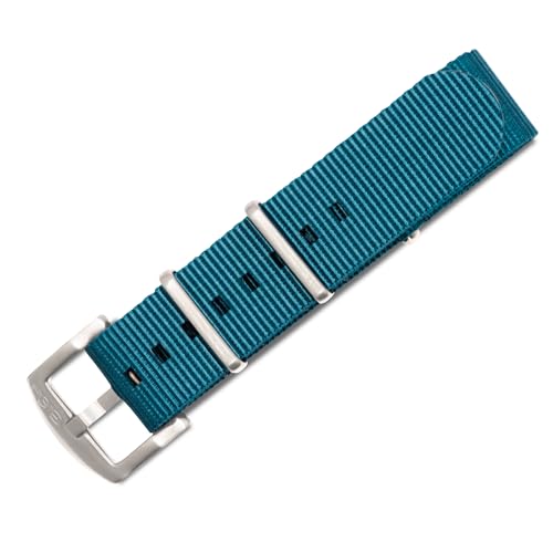 Image of BluShark - Original Collection Military-Style Waterproof Watch Strap, Fits All Timepiece Brands, Durable Nylon Wristwatch Accessories with Stainless Steel Buckle - 18mm, 20mm, 22mm & 24mm Watch Bands