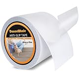 DanceWhale Anti Rutsch Selbstklebende Stufenmatten Transparent, 10cm x 10m Rutschfest Streifen Klebeband für Treppenstufen Matten, Badewanne und Rutschige Oberflächen im Innen&Außenbereich