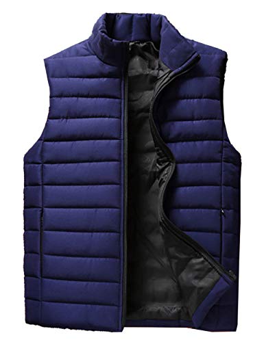 Flygo Men's Classic Zip Up Lightweight Vest Outdoor Padded Quilted Vests Jackets