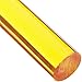 Acrylic Round Rod, Translucent Amber, 1/2" Diameter, 1' Length