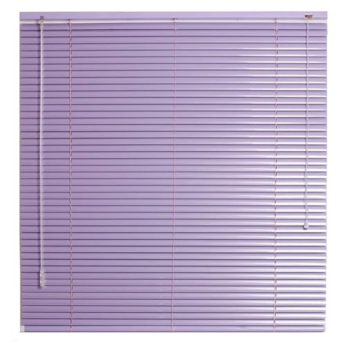 Lila horizontale Verdunkelungsrollos, Aluminium-Metall-Jalousien, 25-mm-Lamellenjalousien, UV-beständige, wasserdichte Jalousien mit Lichtregulierung für Küche, Büro, Badezimmer, Schlafzimme