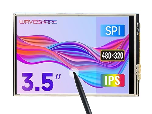 Image of waveshare 3.5inch Resistive Touch Display, Compatible with Raspberry Pi 5 /4B /3B /Zero /Zero W /Zero 2W /Pico /Pico W /Pico WH, 480x320, 125MHz High-Speed SPI