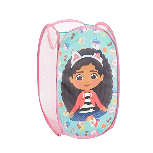 Image of Idea Nuova Gabby's Dollhouse Pop Up Hamper with Durable Carry Handles, 21'' H x 13.5'' W X 13.5'' L