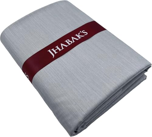 Image of JHABAK'S Unstitched Cotton Blend Solid Shirt & Trouser Fabric - 2.25 m Shirt Cloth - 1.20 m Pant Piece