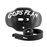 SLEEFS Football Mouth Guard - Youth Mouthguard with Strap - Lip/Teeth Protector Mouthpiece - No Boil - for Youth/Adults, Maximum Air Flow, for All Sports - God's Plan Black