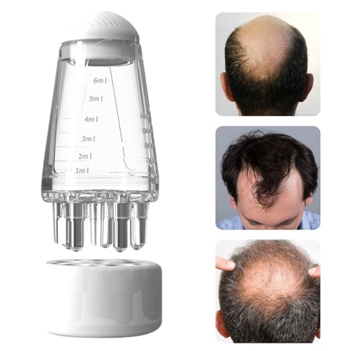 Aplicador de óleo para couro cabeludo Pente de cabelo com cabeça de bola rolo pequeno Guia para cour