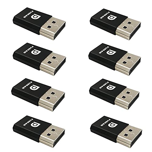 FUERAN DP - DisplayPort Display Emulator EDID Emulator Plug (Display Port,fit Headless 2560x1600@60Hz-3840x2160@17Hz) 8Pack FUERAN DP - DisplayPort Display Emulator EDID Emulator Plug (Display Port,fit Headless 2560x1600@60Hz-3840x2160@17Hz) 8Pack