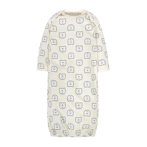 Image of Gerber Baby Girls 4-Pack Sleeper Gown - Soft Cotton Newborn Nightgowns, Elastic Hem Sleepwear Set for Infant Girls
