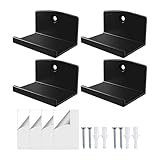 Schallplatten-Wandhalterung, 4 Stück, robuste Zaunleiste, minimalistischer Kristall-Ständer, starker leichter Aufbewahrungs-Organizer, einfache Installation, platzsparend, Lösung für