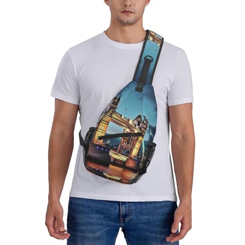 Bolsa cruzada para hombre tipo sling negra miniatura 7