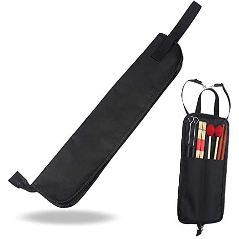 Xrten Drum Stick Bag, Custodia Impermeabile 600D Per Bacchette, Con Tracolla Black Cover
