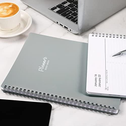 Planner 2023-2024 - Weekly And Monthly Planner, July 2023 - June 2024, 8" × 10", Academic Planner 2023-2024 With Monthly Tabs, Twin-Wire Binding, Thick Paper, Flexible Cover - Classic Gray #TOP1