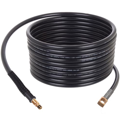 TECHKAR Tuyau Flexible Haute Pression 200bar Longueur 10m Compatible avec Les nettoyeurs Haute Pression Parkside PHD 150 170 avec Tambour et Cube