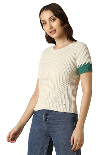 Image of Allen Solly Women Polyester Blend Solid Regular Fit Blouse