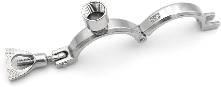 Pipe Holder Clamp Clips Support Tube Hanger Bracket 304 Stainless Steel 1/2" Male Female Thread OD19 25 38 51 63 76 102mm(Male,Pipe OD 76MM_SS304)