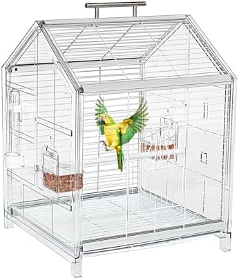 20.5 inch Small Bird Cage, Parrot Cage, Portable Bird Carrier, Tr...
