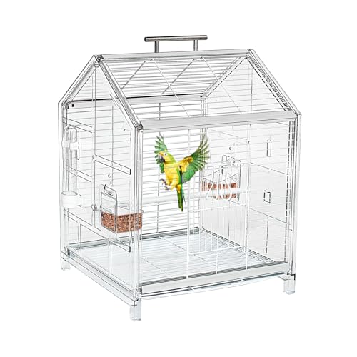 20.5&Prime; Petite Cage à Oiseaux, Cage à perroquets, Transporteur d’Oiseaux Portable, Cage de Transport de Voyage pour la Maison, Sortie, Clinique pour Animaux de Compagnie, Placement temporaire