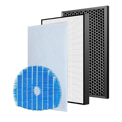 Replacement Air Purifier Filter,Compatible For Sharp FZ-C100HFE/FZ-C100DFE, KC-850E/KC-850TA/KC-850U/KC-C100E, 3-in-1 Composite(SET 2)