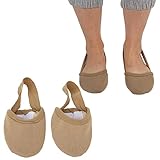 Half Sole Dance Shoe, Belly Dancing Shoes, Breathable Stretchy Slip Half Sole Ballet Slipper for Dance Yoga Practice (L)
