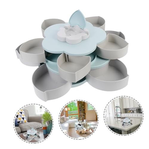 Boîte à collations rotative double couche pour éviter les tables encombrées - 7