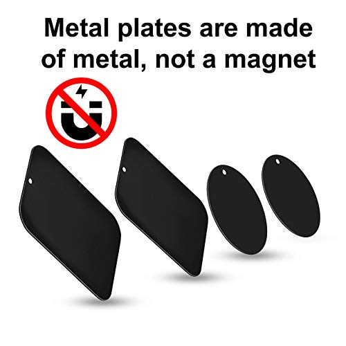 Great 1 Universal Metal Plates with 3M Adhesive for All Magnetic Car Mounts, Cell Phone, Tablet Holder, Cradle-Less, Air Vent Mount, 6 Rectangular, 6 Round, Black (Not a Magnet) - Thumbnail 7