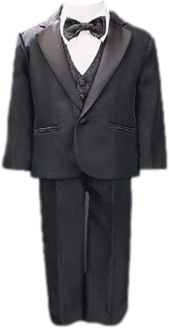 Lito Boys Tuxedos-vest and Bowtie, 3t, Black