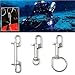 Double-Headed Bolt Quick Release Hook 10pcs Dual Head Swivel Bolt Snap Hook Double-Head Diving Hooks 316 Stainless Steel Oval Spring Snaps for Quick and Stable Connection of Chains/Ropes(B)