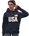 Go All Out Large Navy Blue Mens USA National Pride Sweatshirt Hoodie