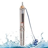 Doppy 4' Deep Well Submersible Pump, 1HP/220V/60Hz,207 Ft Head/33gpm,with 49 ft Electric Cord Stainless Steel Water Pump,With 1.25' NPT Connector, for Irrigation,Farms,Industrial,Home