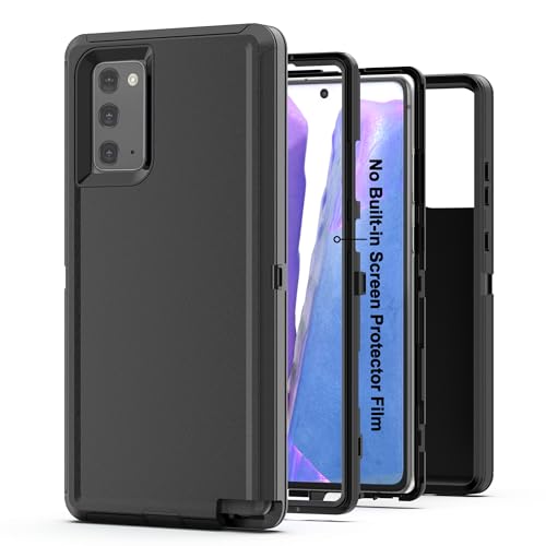 AWZHYDT for Samsung Galaxy Note 20 Case, Heavy Duty Drop Protection Full Body Rugged Shockproof/Dustproof [3-in-1] Military Grade Tough Durable Phone Cover for Galaxy Note 20(Black)