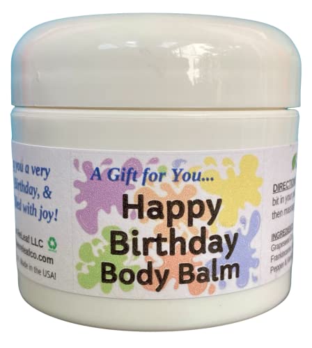 Urban Releaf Happy Birthday Body Balm! Fresh Citrus Spice Natural Shea Butter & Essential Oils, Thoughtful Gift! Gender Neutral Unisex Scent, Deeply Moisturizing. Special Present #TOP29