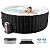 4-6 Person Inflatable Hot Tub, 264Gal Round Portable Blow up Hot Tub, Leak-Proof PVC Outdoor Spa with 130 Air Jets, Heater Pump and Insulated Cover, 82” X 82” X 25