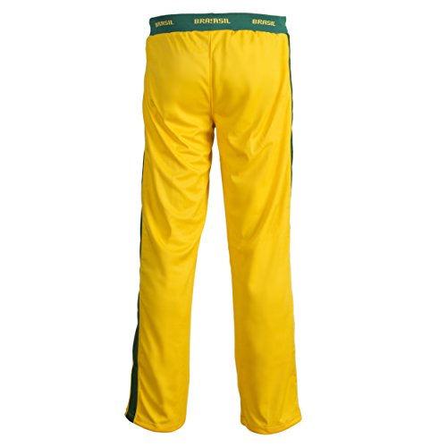 JL Sport Unisex Brazil Flag Green Yellow Capoeira Kids Youth Martial Arts Elastic Sports Pants 11-12 yrs3