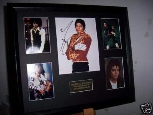 Michael Jackson Signed Autograph Display